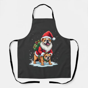 Kabouter die Engelse Bulldog Kerstmis Kerst Jongen Schort