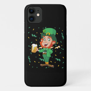 Kabouter drinkt bier St. Patrick's Day iPhone 11 Hoesje