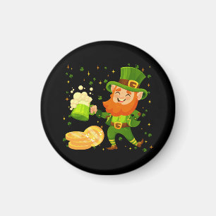 Kabouter drinkt bier St. Patrick's Day Magneet