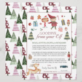 Kabouter Elf | Kinderen Kerst Elf Afscheidsbrief (Voorkant / Achterkant)