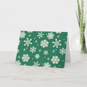 Kabouter Elf Sneeuwvlok Patroon Feestdagen Kaart