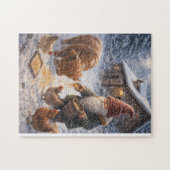 Kabouter en mini Highland koe Legpuzzel (Horizontaal)