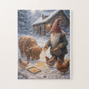 Kabouter en mini Highland koe Legpuzzel