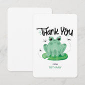 Kabouter gepersonaliseerde platte bedankkaart (Voorkant / Achterkant)