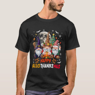 Kabouter Hallothanksmas Halloween Thanksgiving Ker T-shirt