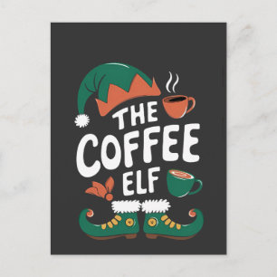 Kabouter Kerst Kerstmis Mopshout Caffeïne Kerstlie Uitnodiging Briefkaart