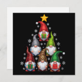 Kabouter Kerstboom Grappig Kerstfeest Vakantie  Feestdagenkaart (Voorkant / Achterkant)