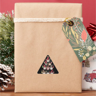 Kabouter Kerstboom Grappige Kerst Vakantie Driehoek Sticker