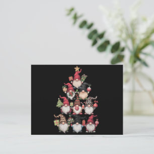 Kabouter Kerstboom Grappige Kerst Vakantie Feestdagenkaart