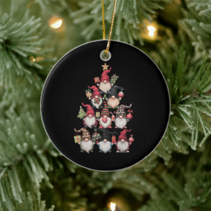 Kabouter Kerstboom Grappige Kerst Vakantie Keramisch Ornament