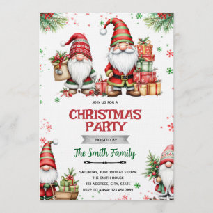 Kabouter kerstfeest uitnodiging
