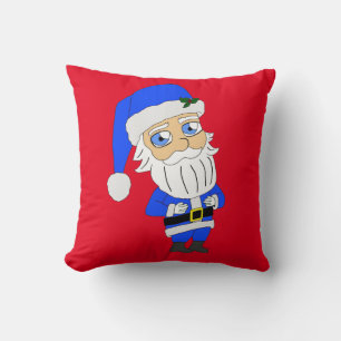 Kabouter Kerstman in blauwe pak Kussen