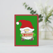 Kabouter Kerstmis Feestdagenkaart (Staand voorkant)