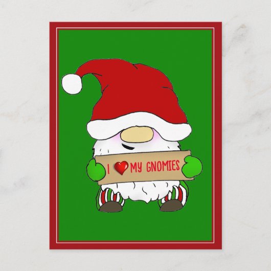 Kabouter Kerstmis Feestdagenkaart (Voorkant)