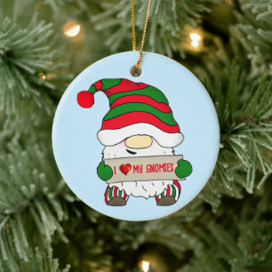 Kabouter Kerstmis Keramisch Ornament