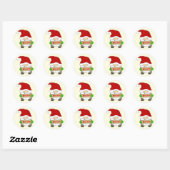 Kabouter Kerstmis Ronde Sticker (Vel)