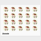 Kabouter Kerstmis Ronde Sticker (Vel)