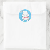 Kabouter Kerstmis Ronde Sticker (Tas)