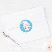 Kabouter Kerstmis Ronde Sticker (Envelop)