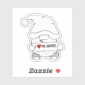 Kabouter Kerstmis Sticker (Vel)
