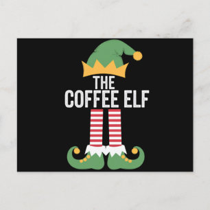 Kabouter koffiefamilie bij elkaar kerst briefkaart