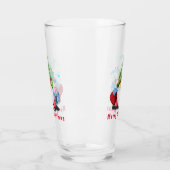 Kabouter met cadeau kerstbril glas (Links)