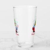 Kabouter met cadeau kerstbril glas (Rechts)