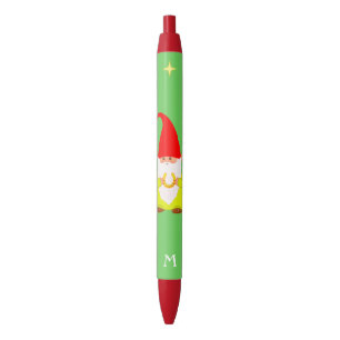 Kabouter met een geluks-hoefijzer & Monogram zwart Zwarte Inkt Pen