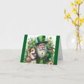 Kabouter Met Hond W Kaart (Gele Bloem)