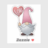 Kabouter met Liefde Hart Ballon - Valentijnsticker Sticker (Vel)