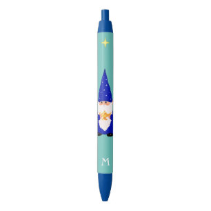 Kabouter met magische lamp en monogram Zwarte inkt Pen