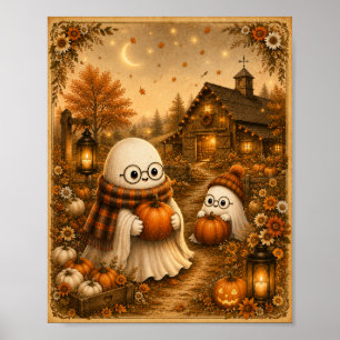 Kabouter Pompoenveld Kunstprint Poster
