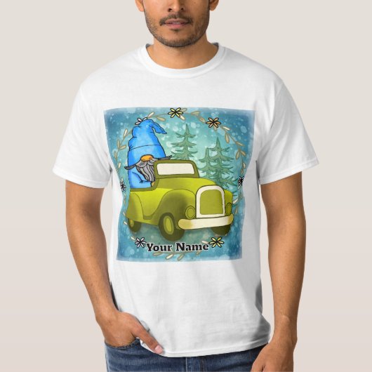 Kabouter rijdt auto t-shirt (Voorkant)