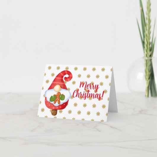 Kabouter Sinterklaas  Feestdagen Kaart (Voorkant)