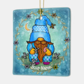 Kabouter speelt jacks keramisch ornament (Links)