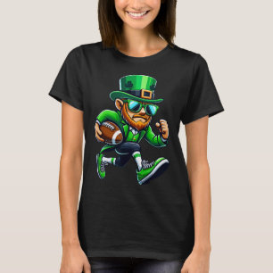 Kabouter speelt voetbal St. Patrick's Day sport vo T-shirt