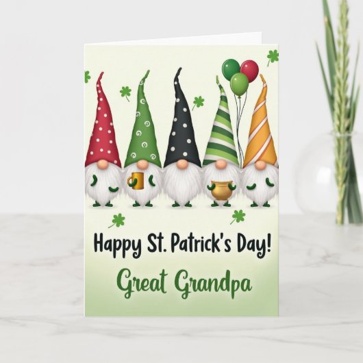 Kabouter St. Patrick Dag Oud-oudopa Kaart (Voorkant)