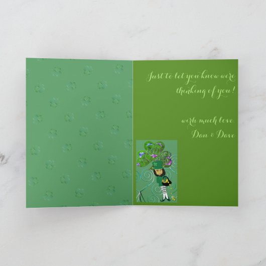 Kabouter St. Patrick's Day Vouwkaart Kaart (Binnen)