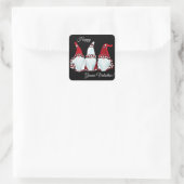 Kabouter vierkante sticker (Tas)