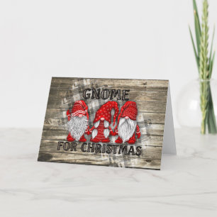 Kabouter voor Kerst Plaid Rustieke Landelijke Boer Kaart