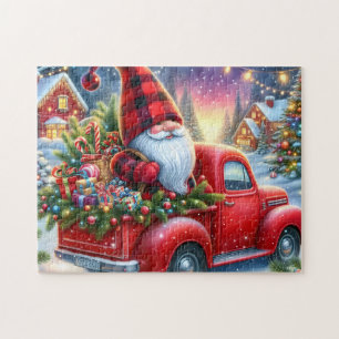 Kabouter vrachtwagen kerstboom legpuzzel