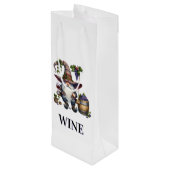 Kabouter  wijn cadeautas (Achterkant Gekanteld)