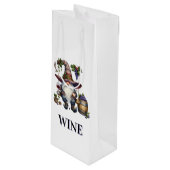 Kabouter  wijn cadeautas (Voorkant Gekanteld)