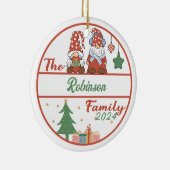 Kabouterfamilie Kerstmis Keramisch Ornament (Rechts)