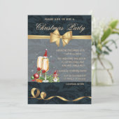 kabouters, champagneglas, strikkerstfeest kaart (Staand voorkant)