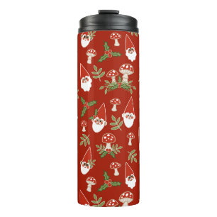 Kabouters en Paddenstoelen op Cranberry Thermos Tu Thermosbeker