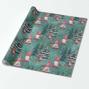 Kabouters in de winter cadeaupapier