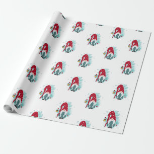 Kabouters Sneeuwvlokken Prettig Kerstfeest Cadeaupapier
