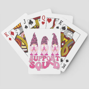 Kabouters Steun Team Borstkanker Bewustzijn Pokerkaarten