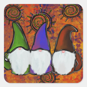 Kabouters Vierkante Sticker